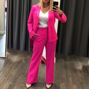 ARGENT Hot Pink Wide-Leg Trousers
